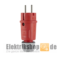 Schuko Elamid Stecker IP54 Hightech rot 100000065 ABL