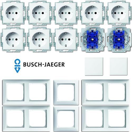 BUSCH-JAEGER Reflex SI® Alpinweiß 214 USB Steckdose Rahmen
