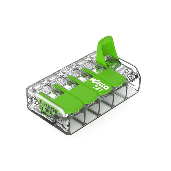 WAGO-Klemme kompakt 3-polig weiß 25 Stück