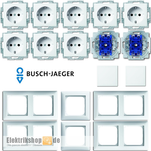 Busch-balance SI Schalter-Steckdosen Set Elektrikshop