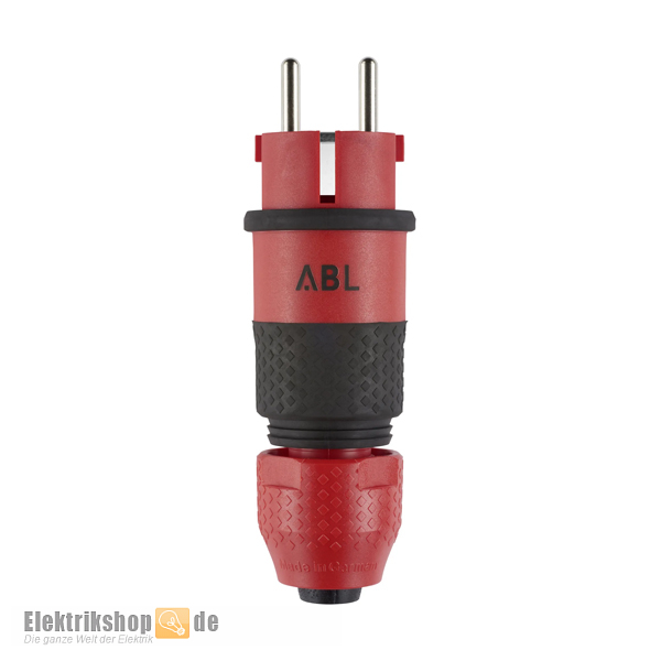 Schuko Stecker IP54 Professional rot 100000069 ABL