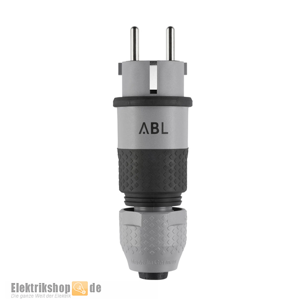 Schuko Stecker IP54 Professional grau 100000070 ABL