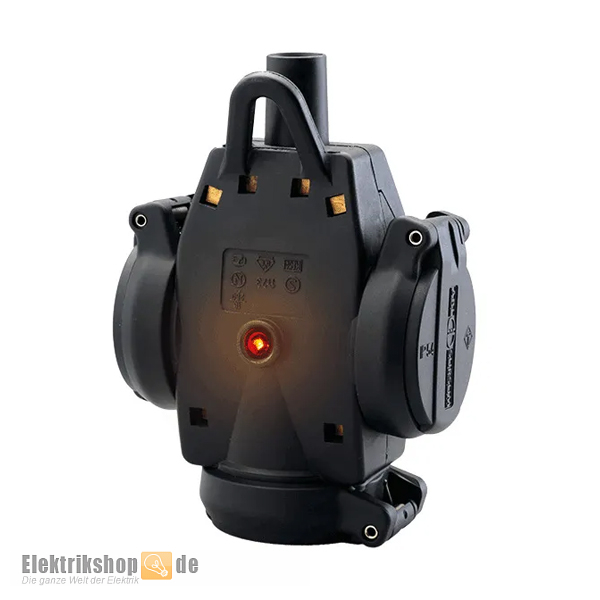 Vollgummi Hängekupplung 3fach IP54 Professional schwarz 1173503 ABL