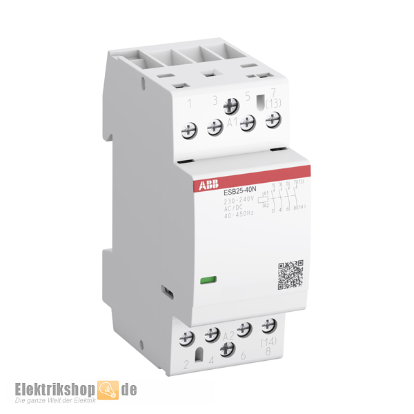 Installationsschütz 25A 4S 230V AC/DC 2TE ESB25-40N-06 ABB