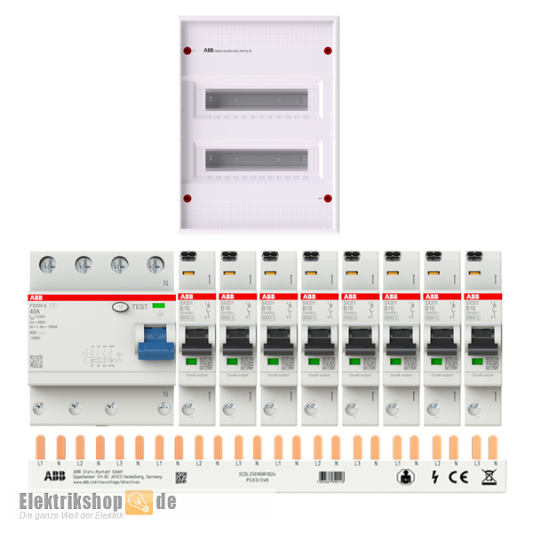 AP-Verteiler Set 2-reihig Striebel und John / ABB Flexline