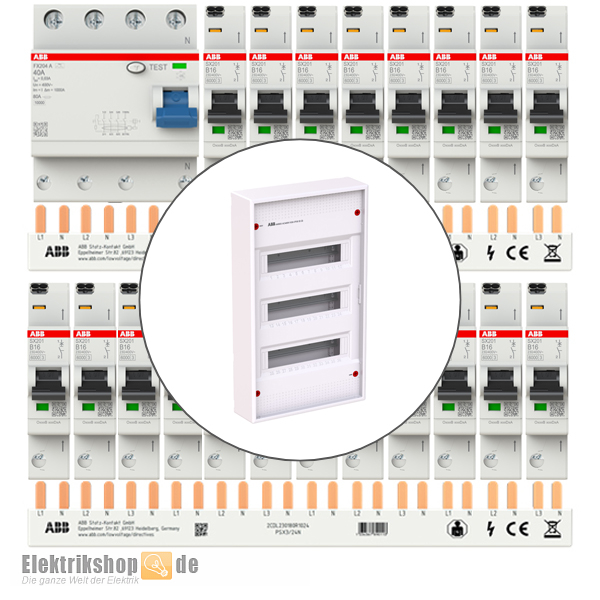 AP-Verteiler Set 3-reihig Striebel und John / ABB Flexline