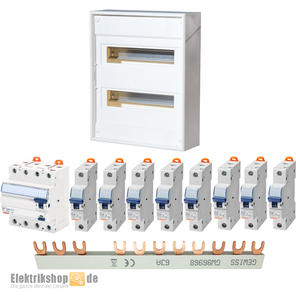 AP-Verteiler Set 2-reihig F-tronic / Gewiss