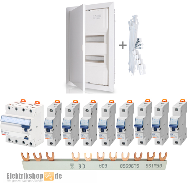 HW-Verteiler Set 2-reihig F-tronic / Gewiss