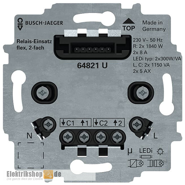 Busch Serien-Relais-Einsatz flex 64821 U Busch Jaeger