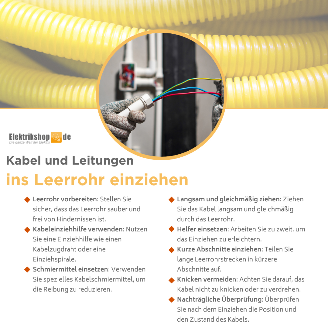 Kabel in Rohr einziehen